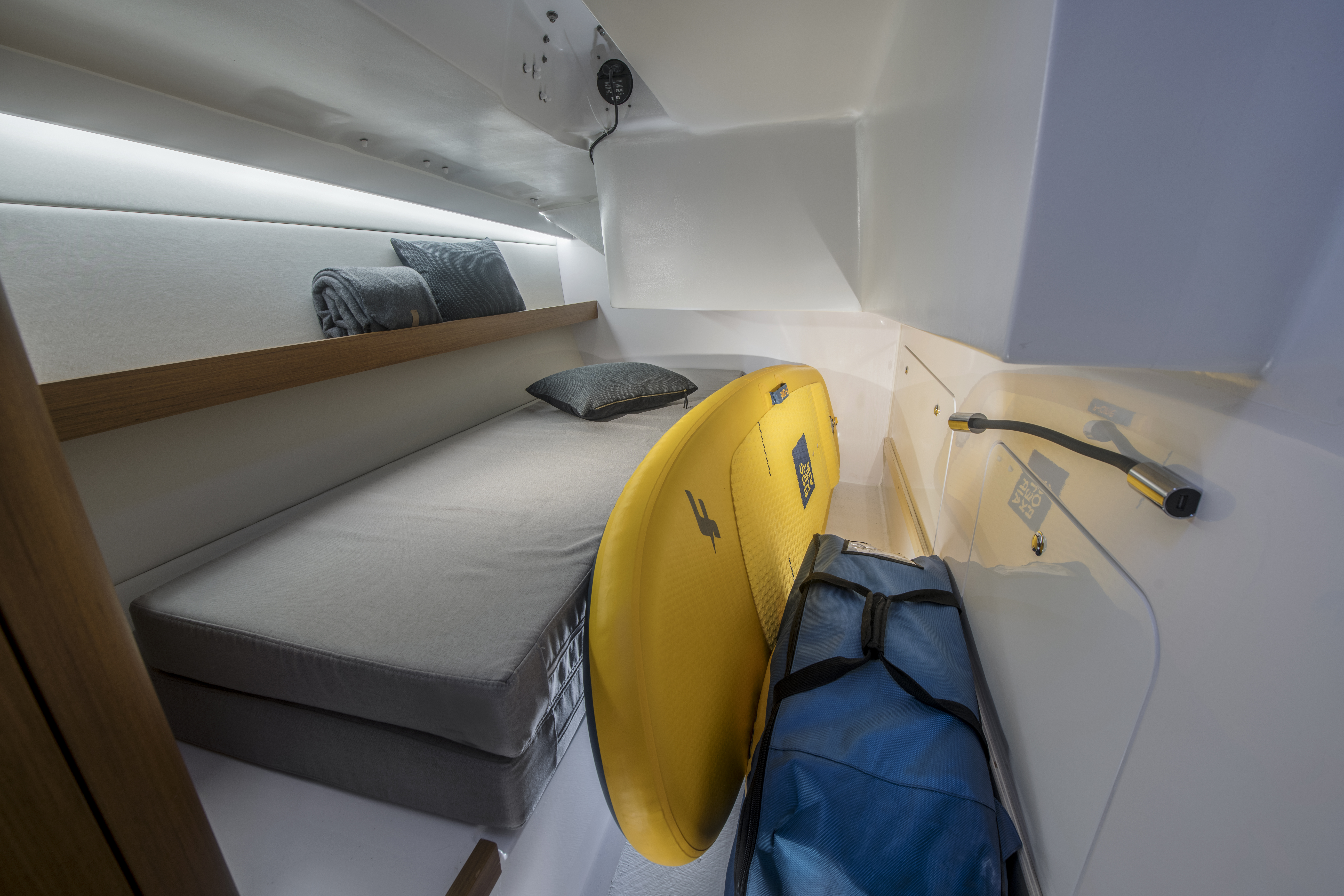 Bedroom and Storage in the BENETEAU First 36