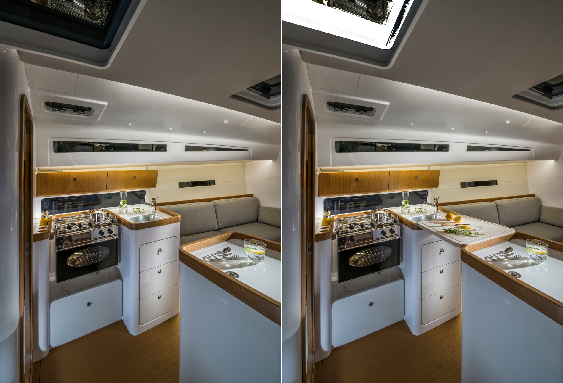 Kitchen on the BENETEAU First 36